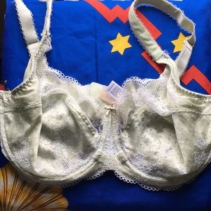 Panache Clara 32GG UK sz, soft sage, stretch lace